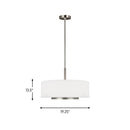 Three Light Pendant<br /><span style="color:#4AB0CE;">Entrega: 4-10 dias en USA</span><br /><span style="color:#4AB0CE;font-size:60%;">PREGUNTE POR ENTREGA EN PANAMA</span><br />Collection: Nance<br />Finish: Brushed Nickel