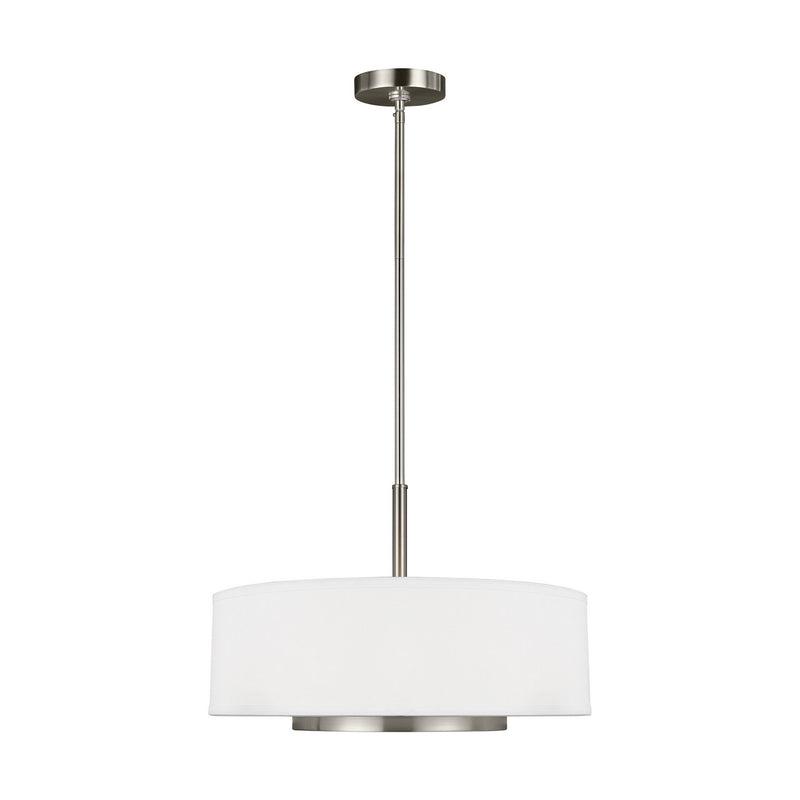 Generation Lighting - 6628003EN3-962 - Three Light Pendant - Nance - Brushed Nickel