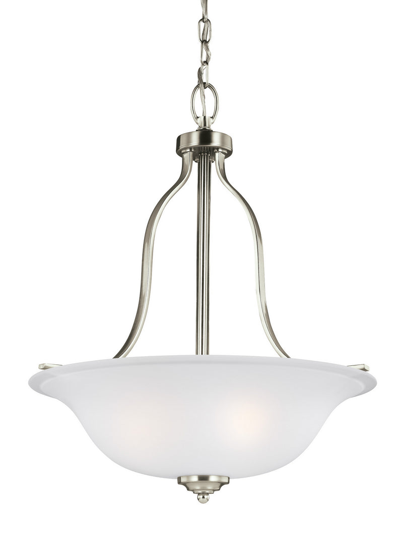 Generation Lighting - 6639003EN3-962 - Three Light Pendant - Emmons - Brushed Nickel