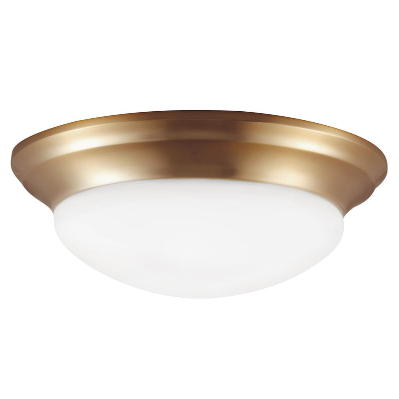 Generation Lighting - 75436EN3-848 - Three Light Flush Mount - Nash - Satin Brass