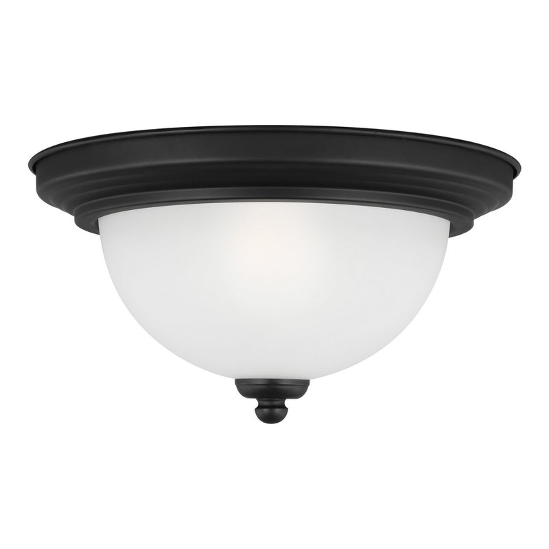 Generation Lighting. - 77063EN3-112 - One Light Flush Mount - Geary - Midnight Black