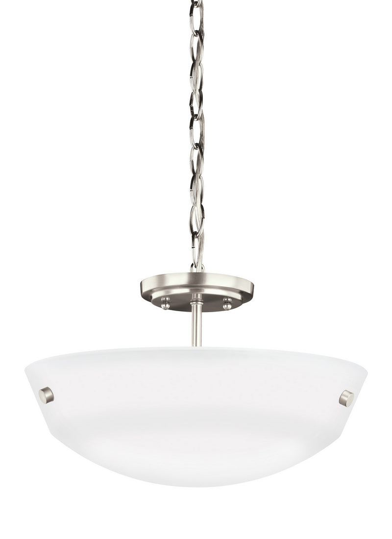 Generation Lighting - 7715202EN3-962 - Two Light Semi-Flush Convertible Pendant - Kerrville - Brushed Nickel