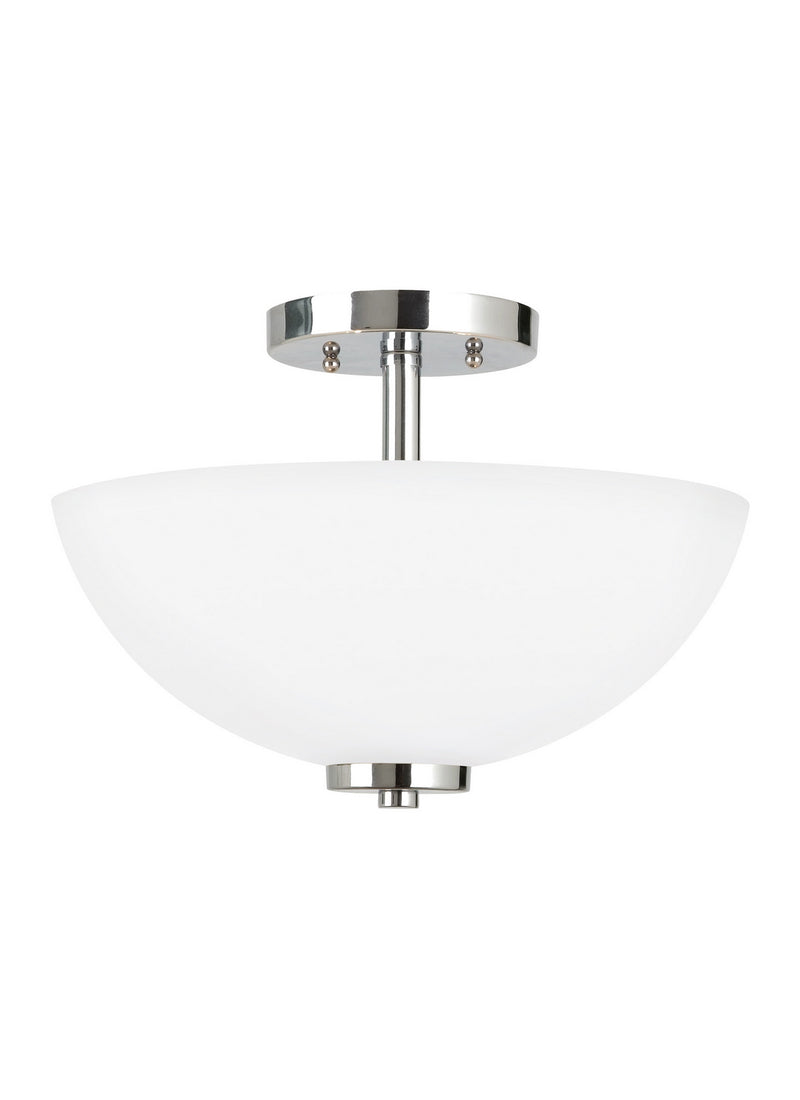 Generation Lighting - 77160EN3-05 - Two Light Semi-Flush Convertible Pendant - Oslo - Chrome