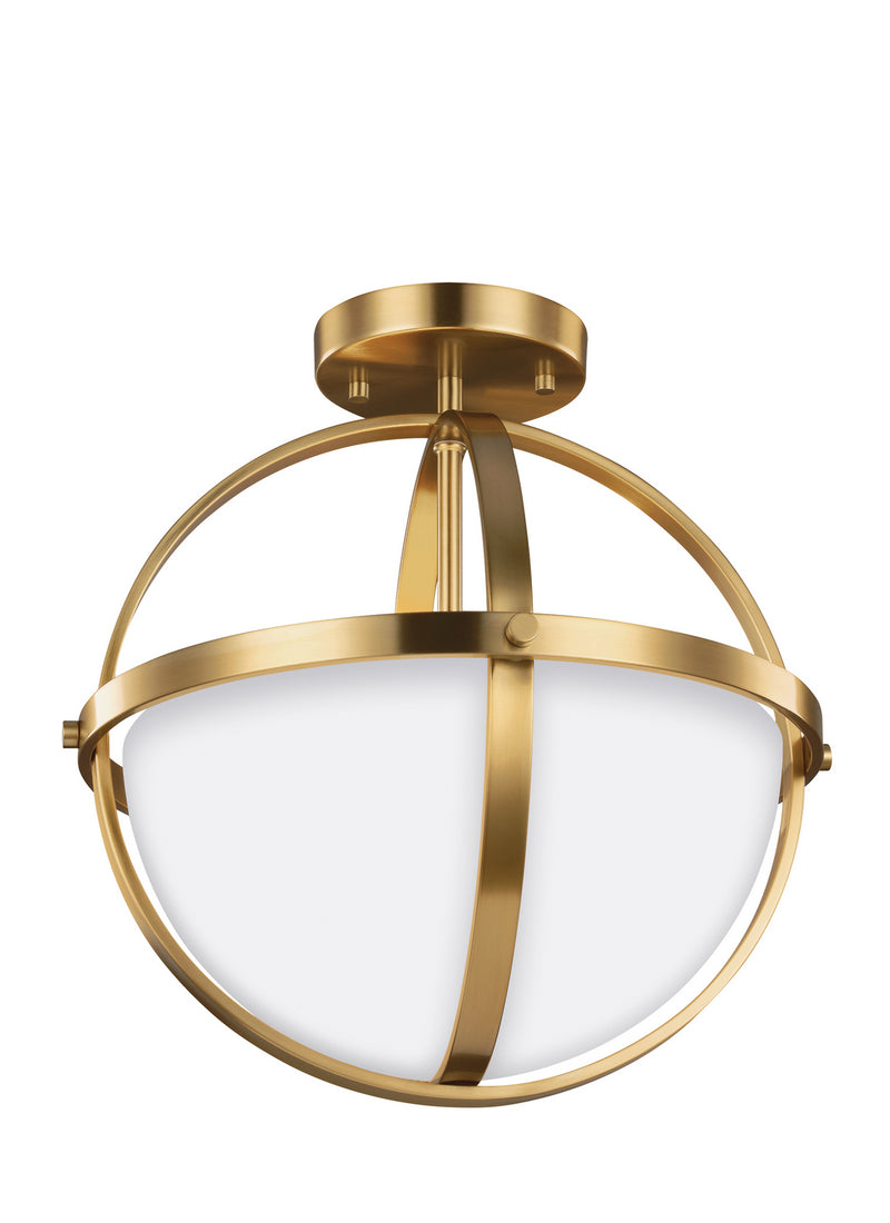 Generation Lighting - 7724602-848 - Two Light Semi-Flush Convertible Pendant - Alturas - Satin Brass