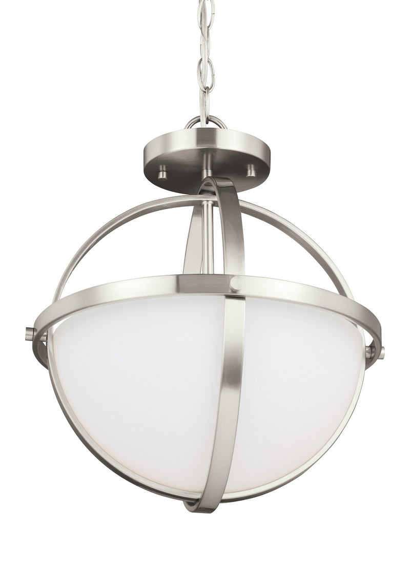 Generation Lighting - 7724602EN3-962 - Two Light Semi-Flush Convertible Pendant - Alturas - Brushed Nickel