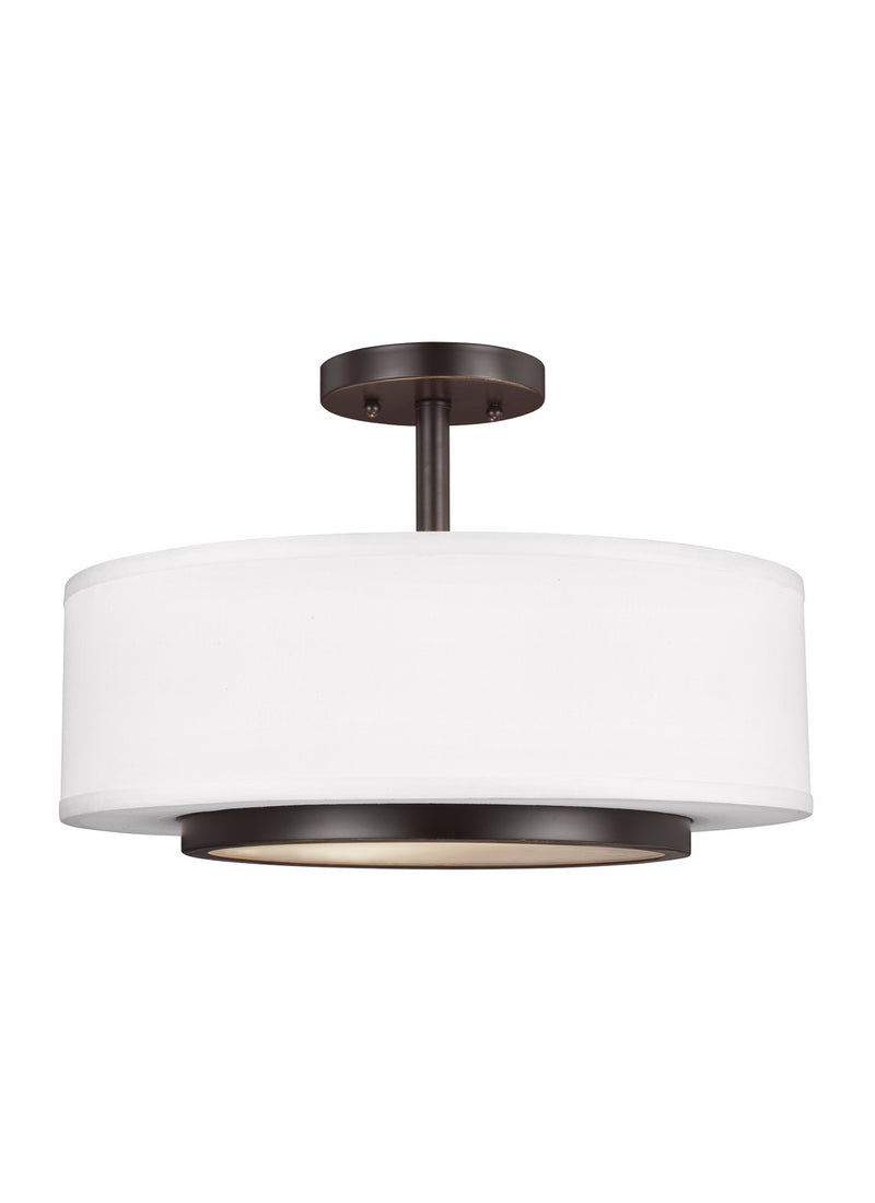 Generation Lighting - 7728002-710 - Two Light Semi-Flush Convertible Pendant - Nance - Bronze