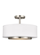 Generation Lighting - 7728002-962 - Two Light Semi-Flush Convertible Pendant - Nance - Brushed Nickel