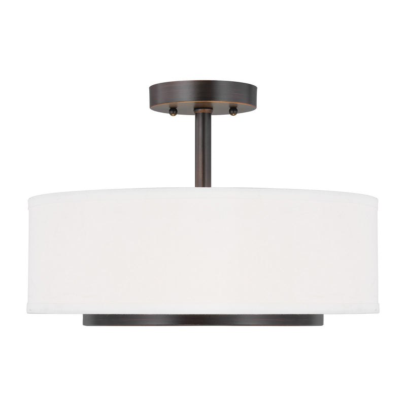 Two Light Semi-Flush Convertible Pendant<br /><span style="color:#4AB0CE;">Entrega: 4-10 dias en USA</span><br /><span style="color:#4AB0CE;font-size:60%;">PREGUNTE POR ENTREGA EN PANAMA</span><br />Collection: Nance<br />Finish: Bronze