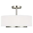 Two Light Semi-Flush Convertible Pendant<br /><span style="color:#4AB0CE;">Entrega: 4-10 dias en USA</span><br /><span style="color:#4AB0CE;font-size:60%;">PREGUNTE POR ENTREGA EN PANAMA</span><br />Collection: Nance<br />Finish: Brushed Nickel