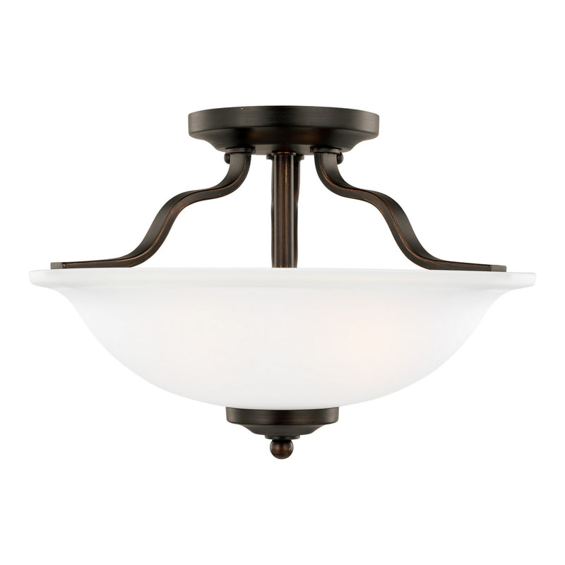 Generation Lighting - 7739002-710 - Two Light Semi-Flush Mount - Emmons - Bronze