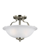Two Light Semi-Flush Mount<br /><span style="color:#4AB0CE;">Entrega: 4-10 dias en USA</span><br /><span style="color:#4AB0CE;font-size:60%;">PREGUNTE POR ENTREGA EN PANAMA</span><br />Collection: Emmons<br />Finish: Brushed Nickel