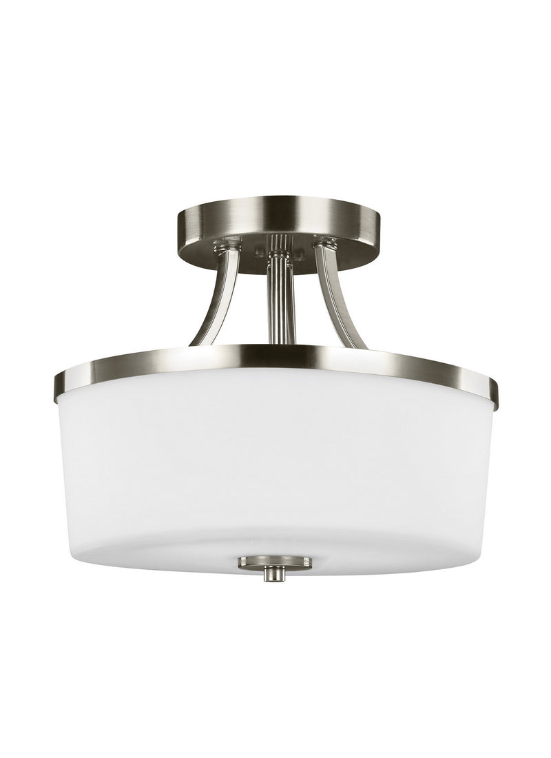 Generation Lighting - 7739102EN3-962 - Two Light Semi-Flush Convertible Pendant - Hettinger - Brushed Nickel