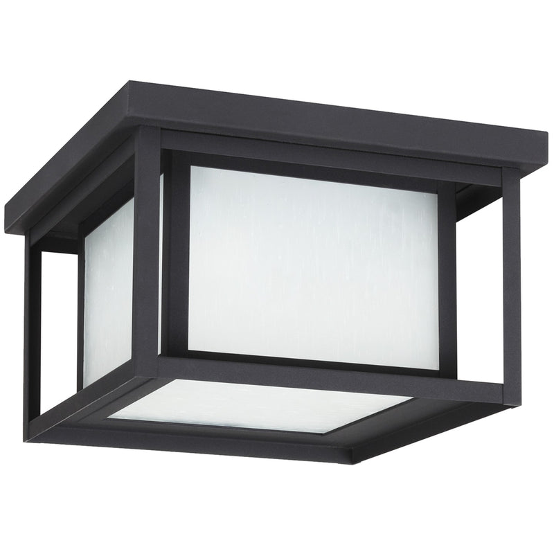 Generation Lighting - 79039-12 - Two Light Outdoor Flush Mount - Hunnington - Black