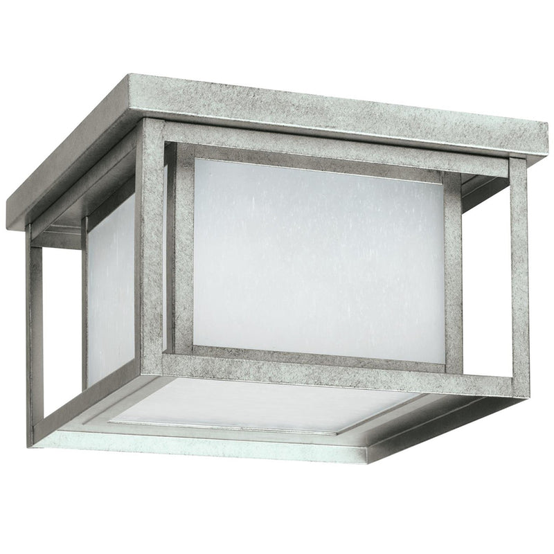 Generation Lighting - 79039EN3-57 - Two Light Outdoor Flush Mount - Hunnington - Weathered Pewter
