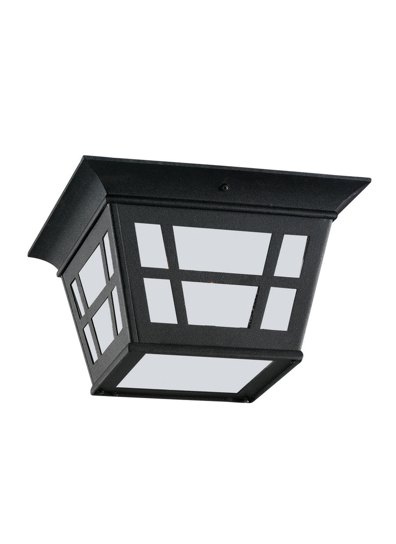 Generation Lighting - 79131EN3-12 - Two Light Outdoor Flush Mount - Herrington - Black