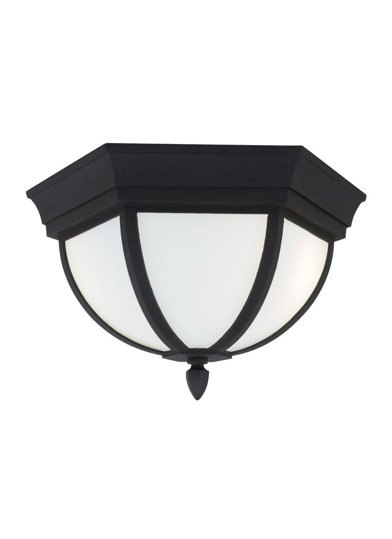 Generation Lighting - 79136EN3-12 - Two Light Outdoor Flush Mount - Wynfield - Black