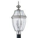 Generation Lighting - 8239EN-965 - Three Light Outdoor Post Lantern - Lancaster - Antique Brushed Nickel