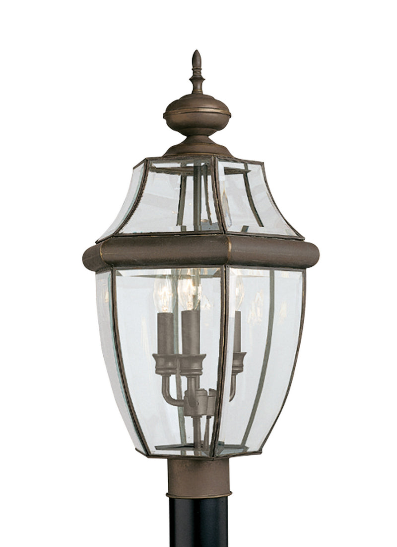 Generation Lighting. - 8239EN-71 - Three Light Outdoor Post Lantern - Lancaster - Antique Bronze