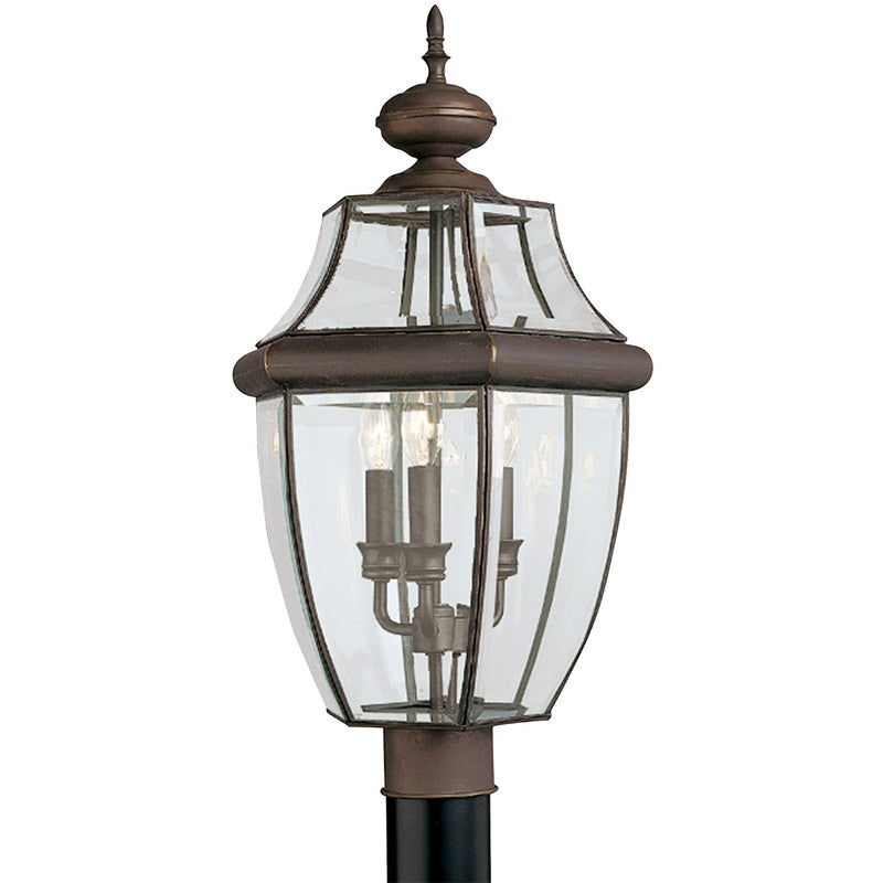 Generation Lighting - 8239EN-71 - Three Light Outdoor Post Lantern - Lancaster - Antique Bronze