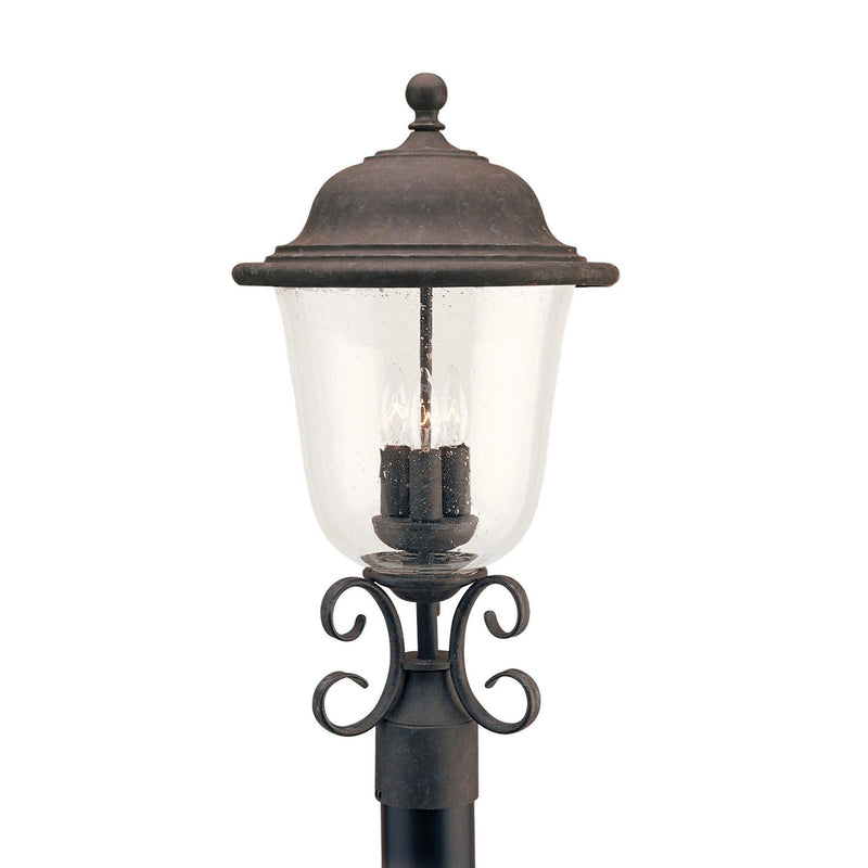 Generation Lighting - 8259EN-46 - Three Light Outdoor Post Lantern - Trafalgar - Oxidized Bronze