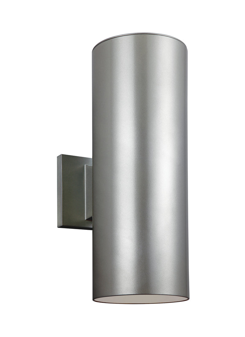 Visual Comfort Studio - 8313802EN3-753 - Two Light Outdoor Wall Lantern - Outdoor Cylinders - Painted Brushed Nickel