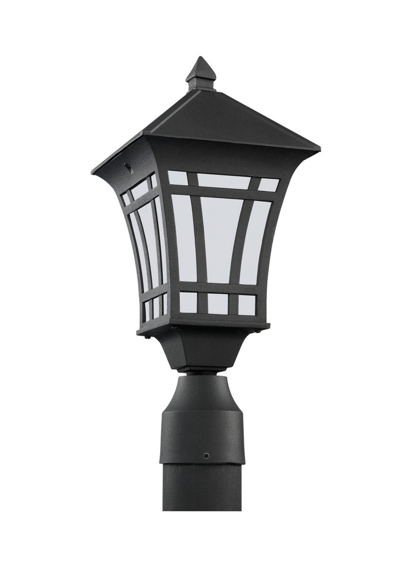 Generation Lighting. - 89231EN3-12 - One Light Outdoor Post Lantern - Herrington - Black