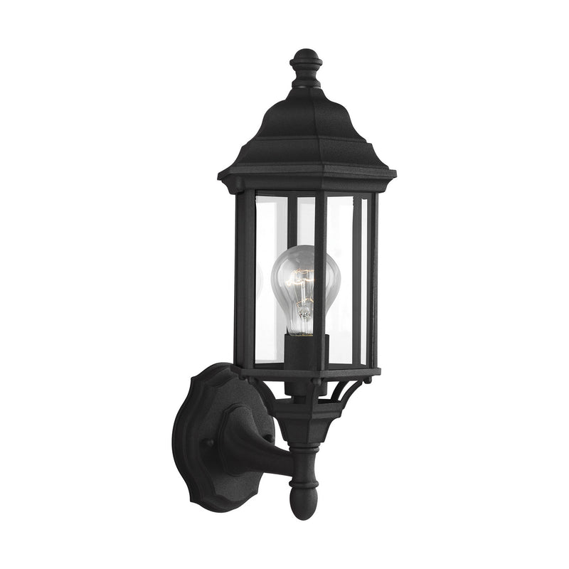 One Light Outdoor Wall Lantern<br /><span style="color:#4AB0CE;">Entrega: 4-10 dias en USA</span><br /><span style="color:#4AB0CE;font-size:60%;">PREGUNTE POR ENTREGA EN PANAMA</span><br />Collection: Sevier<br />Finish: Black