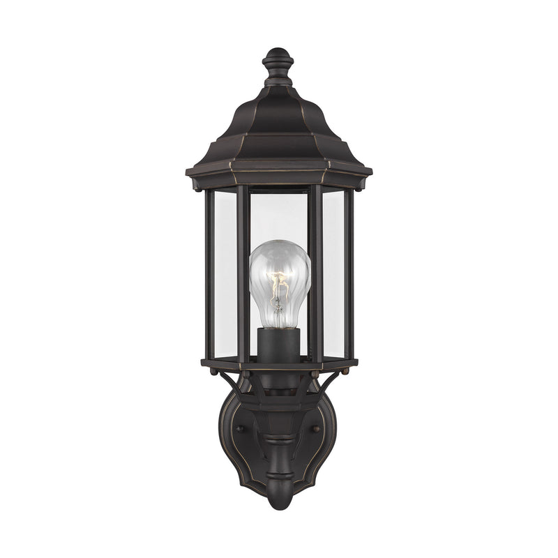 One Light Outdoor Wall Lantern<br /><span style="color:#4AB0CE;">Entrega: 4-10 dias en USA</span><br /><span style="color:#4AB0CE;font-size:60%;">PREGUNTE POR ENTREGA EN PANAMA</span><br />Collection: Sevier<br />Finish: Antique Bronze