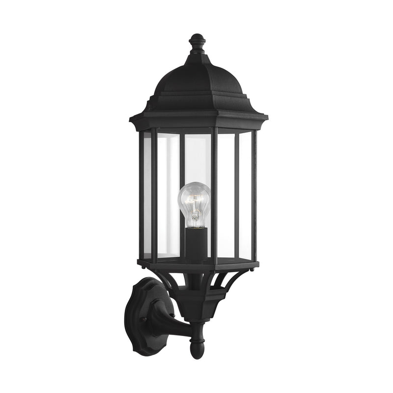 One Light Outdoor Wall Lantern<br /><span style="color:#4AB0CE;">Entrega: 4-10 dias en USA</span><br /><span style="color:#4AB0CE;font-size:60%;">PREGUNTE POR ENTREGA EN PANAMA</span><br />Collection: Sevier<br />Finish: Black