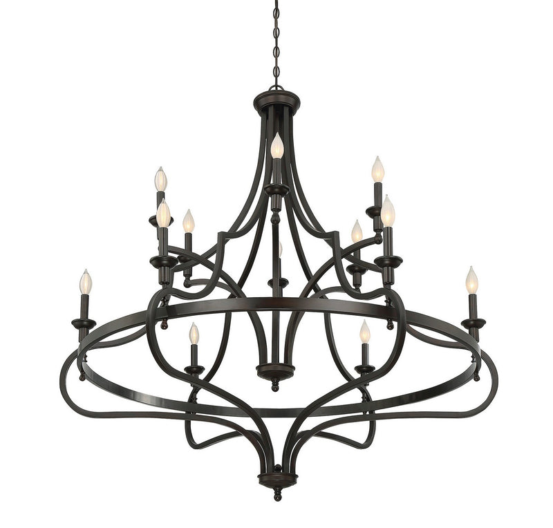 12 Light Chandelier<br /><span style="color:#4AB0CE;">Entrega: 4-10 dias en USA</span><br /><span style="color:#4AB0CE;font-size:60%;">PREGUNTE POR ENTREGA EN PANAMA</span><br />Collection: Shields<br />Finish: English Bronze