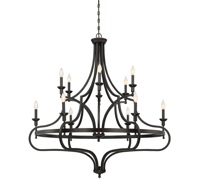 12 Light Chandelier<br /><span style="color:#4AB0CE;">Entrega: 4-10 dias en USA</span><br /><span style="color:#4AB0CE;font-size:60%;">PREGUNTE POR ENTREGA EN PANAMA</span><br />Collection: Shields<br />Finish: English Bronze