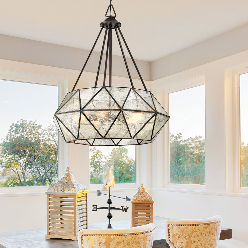 Five Light Pendant<br /><span style="color:#4AB0CE;">Entrega: 5-6 semanas en USA</span><br /><span style="color:#4AB0CE;font-size:60%;">PREGUNTE POR ENTREGA EN PANAMA</span><br />Collection: Tartan<br />Finish: Oiled Burnished Bronze