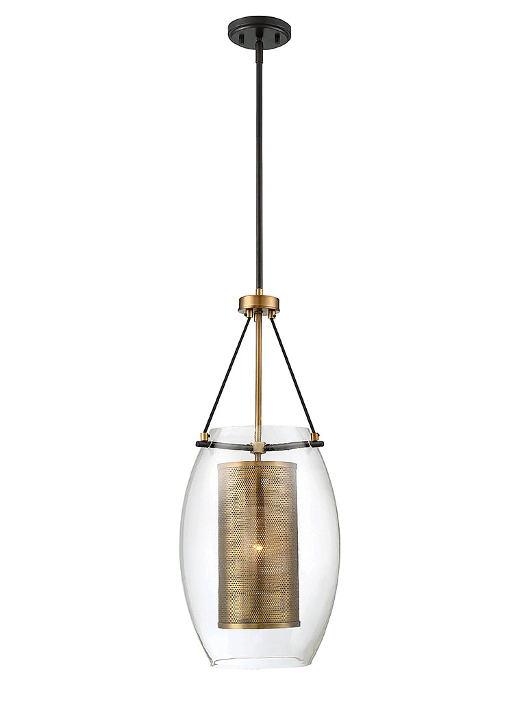 One Light Pendant<br /><span style="color:#4AB0CE;">Entrega: 2-3 semanas en USA</span><br /><span style="color:#4AB0CE;font-size:60%;">PREGUNTE POR ENTREGA EN PANAMA</span><br />Collection: Dunbar<br />Finish: Warm Brass with Bronze Accents