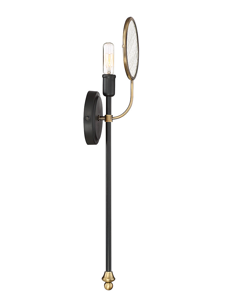 Savoy House - 9-9157-1-51 - One Light Wall Sconce - Oberyn - Vintage Black with Warm Brass