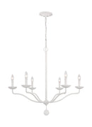 Six Light Chandelier<br /><span style="color:#4AB0CE;">Entrega: 4-10 dias en USA</span><br /><span style="color:#4AB0CE;font-size:60%;">PREGUNTE POR ENTREGA EN PANAMA</span><br />Collection: Annie<br />Finish: Plaster White