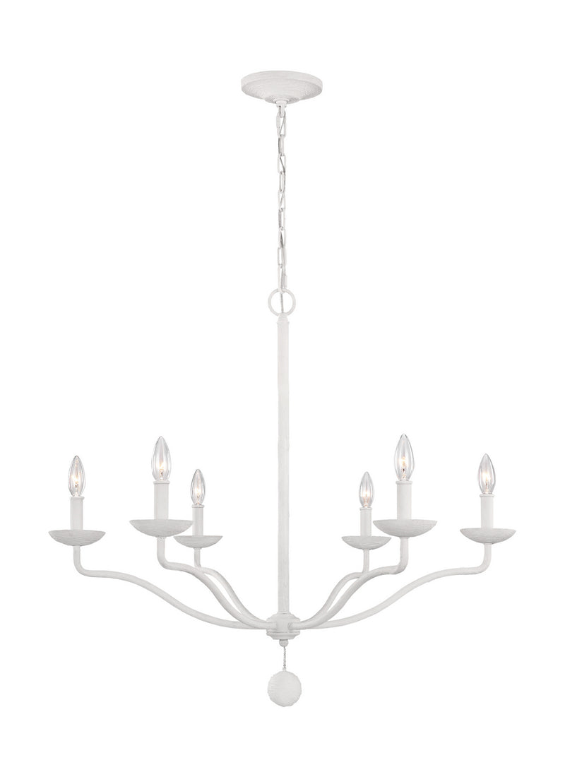 Six Light Chandelier<br /><span style="color:#4AB0CE;">Entrega: 4-10 dias en USA</span><br /><span style="color:#4AB0CE;font-size:60%;">PREGUNTE POR ENTREGA EN PANAMA</span><br />Collection: Annie<br />Finish: Plaster White