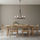 Visual Comfort Studio - F3134/6DWK/SGM - Six Light Chandelier - Angelo - Distressed Weathered Oak / Slate Grey Metal