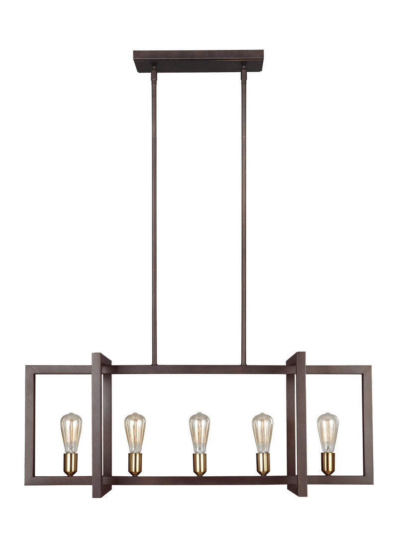 Five Light Island Chandelier<br /><span style="color:#4AB0CE;">Entrega: 4-10 dias en USA</span><br /><span style="color:#4AB0CE;font-size:60%;">PREGUNTE POR ENTREGA EN PANAMA</span><br />Collection: Finnegan<br />Finish: New World Bronze