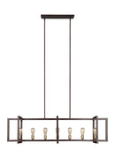 Seven Light Island Chandelier<br /><span style="color:#4AB0CE;">Entrega: 4-10 dias en USA</span><br /><span style="color:#4AB0CE;font-size:60%;">PREGUNTE POR ENTREGA EN PANAMA</span><br />Collection: Finnegan<br />Finish: New World Bronze