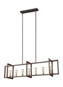 Seven Light Island Chandelier<br /><span style="color:#4AB0CE;">Entrega: 4-10 dias en USA</span><br /><span style="color:#4AB0CE;font-size:60%;">PREGUNTE POR ENTREGA EN PANAMA</span><br />Collection: Finnegan<br />Finish: New World Bronze