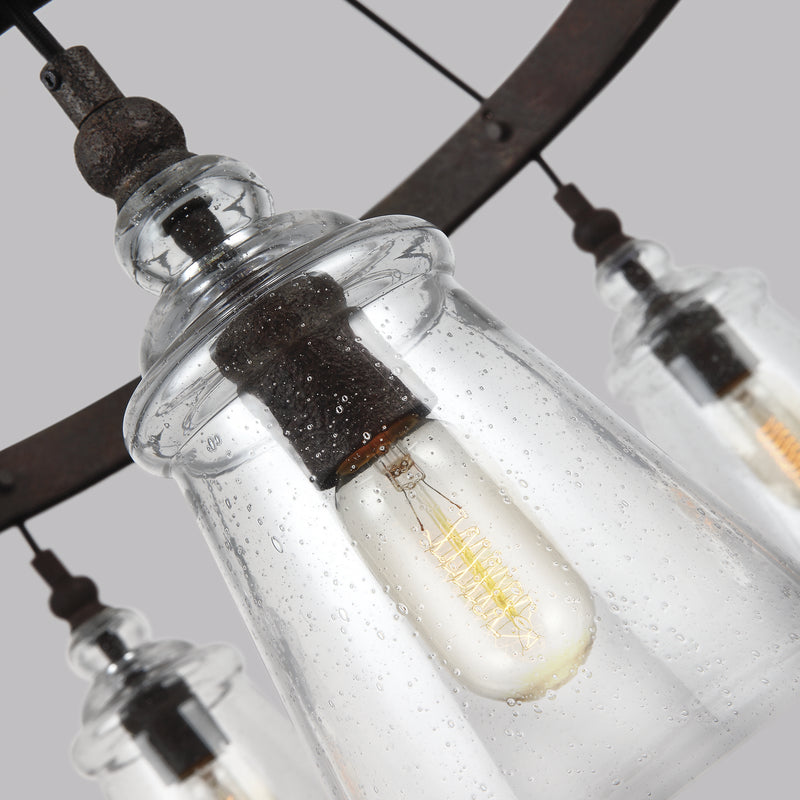 Five Light Chandelier<br /><span style="color:#4AB0CE;">Entrega: 4-10 dias en USA</span><br /><span style="color:#4AB0CE;font-size:60%;">PREGUNTE POR ENTREGA EN PANAMA</span><br />Collection: Loras<br />Finish: Dark Weathered Iron