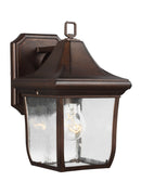 One Light Outdoor Wall Lantern<br /><span style="color:#4AB0CE;">Entrega: 6-7 semanas en USA</span><br /><span style="color:#4AB0CE;font-size:60%;">PREGUNTE POR ENTREGA EN PANAMA</span><br />Collection: Oakmont<br />Finish: Patina Bronze