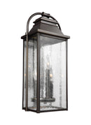 Three Light Lantern<br /><span style="color:#4AB0CE;">Entrega: 4-10 dias en USA</span><br /><span style="color:#4AB0CE;font-size:60%;">PREGUNTE POR ENTREGA EN PANAMA</span><br />Collection: Wellsworth<br />Finish: Antique Bronze