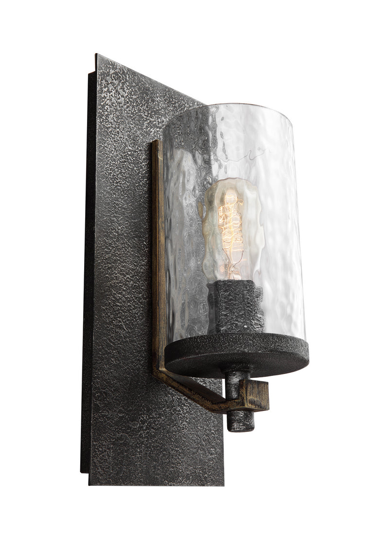 One Light Wall Sconce<br /><span style="color:#4AB0CE;">Entrega: 4-10 dias en USA</span><br /><span style="color:#4AB0CE;font-size:60%;">PREGUNTE POR ENTREGA EN PANAMA</span><br />Collection: Angelo<br />Finish: Distressed Weathered Oak / Slate Grey Metal