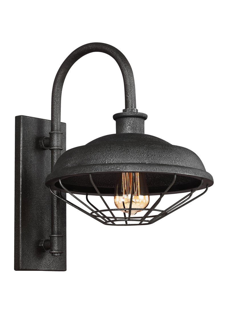 One Light Outdoor Wall Lantern<br /><span style="color:#4AB0CE;">Entrega: 4-10 dias en USA</span><br /><span style="color:#4AB0CE;font-size:60%;">PREGUNTE POR ENTREGA EN PANAMA</span><br />Collection: Lennex<br />Finish: Slate Grey Metal