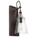 One Light Wall Sconce<br /><span style="color:#4AB0CE;">Entrega: 4-10 dias en USA</span><br /><span style="color:#4AB0CE;font-size:60%;">PREGUNTE POR ENTREGA EN PANAMA</span><br />Collection: Loras<br />Finish: Dark Weathered Iron