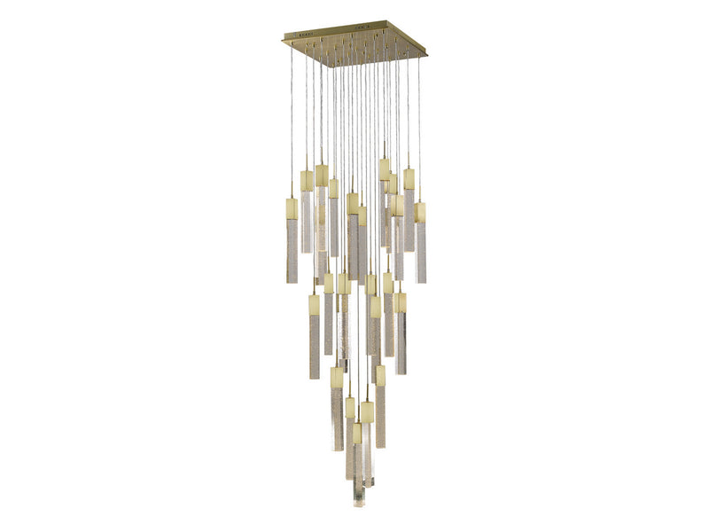 Avenue Lighting - HF1903-41-GL-BB - 41 Light Flush Mount Pendant - The Original Glacier - Brushed Brass