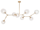 Avenue Lighting - HF8088-BB - Eight Light Chandelier - Fairfax Ave. - Brushed Brass