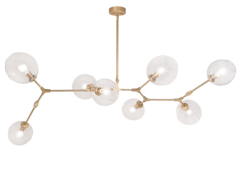 Avenue Lighting - HF8088-BB - Eight Light Chandelier - Fairfax Ave. - Brushed Brass