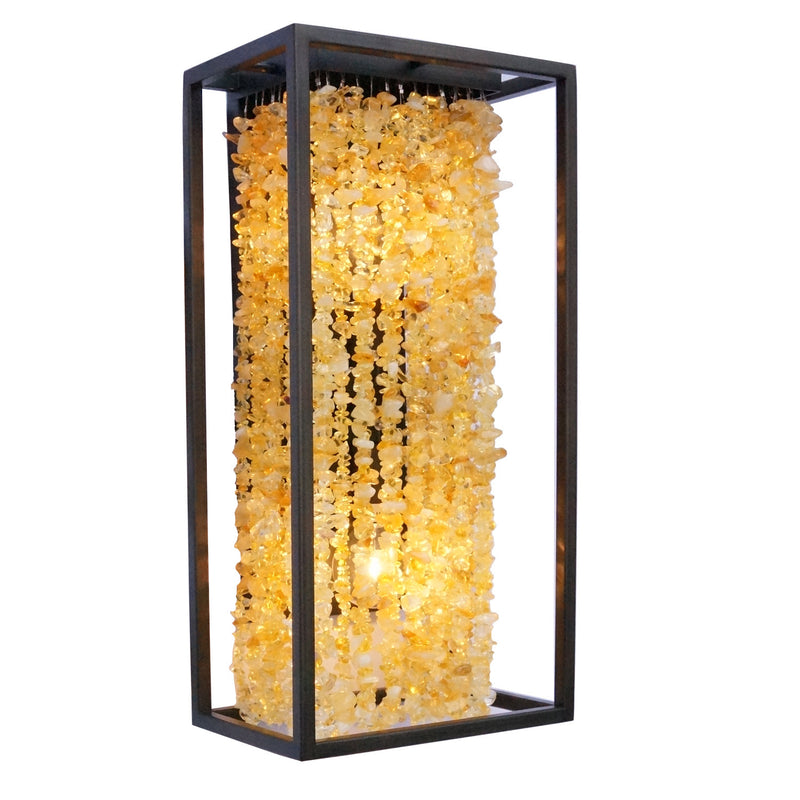 Avenue Lighting - HF9001-DBZ - One Light Pendant - Soho - Dark Bronze w/Natural Citrine Nuggets